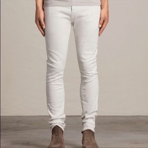 Men's All Saints vintage white Cigarette jeans 33